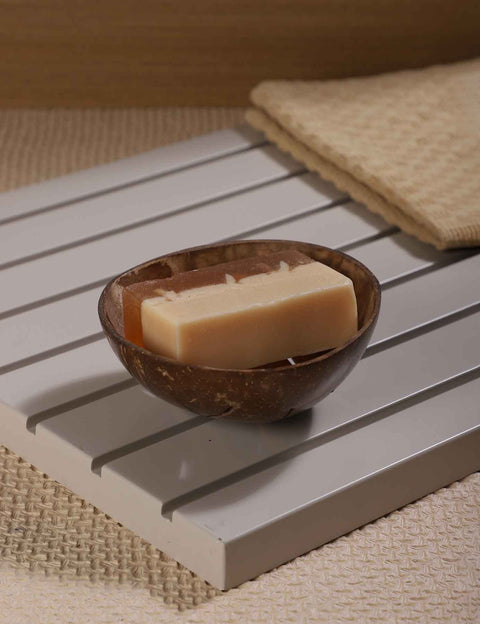 Coconut Shell Eco-Friendly Soap Dish Set Of 2